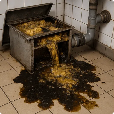 Grease trap failures or clogs